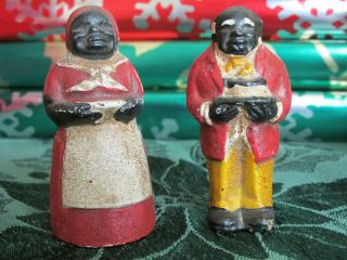 Vintage Cast Iron Mammy Uncle Mose Paperweights