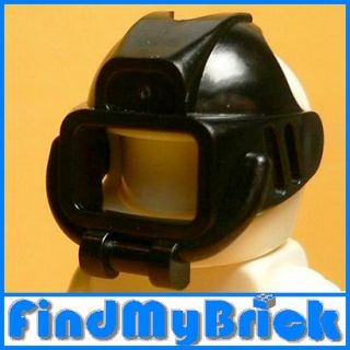 G039B Lego Helmet Underwater Visor Black 6195 RARE New