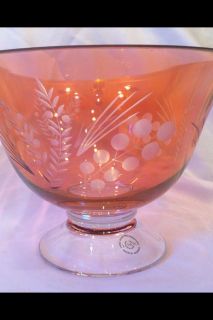 Lenox Cranberry Glass Compote Bowl