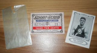 1926 Spalding Champions Bob Legendre in Pack w Coupon