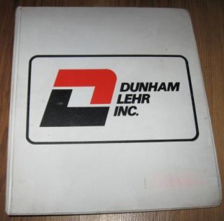 Dunham Lehr Inc Richmond Indiana 3 Ring Manual Binder