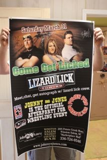 LIZARD LICK TOWING EVENT POSTER SIGNED BY RON, AMY, AND BOBBY!  1 OF 3
