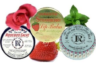Each Rosebud Menthol Salve Strawberry Lip Balm