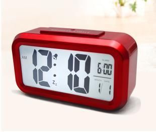 Red Clock LED White Light Alarm Clock Big Display Smart Clock