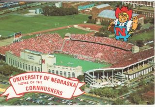 Football Stadium University of NE Postcard Lincoln