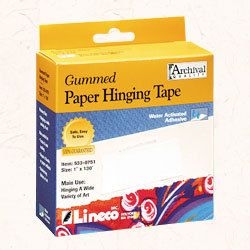 Lineco Acid Free Gummed Linen Hinging Tape 2X300 Roll
