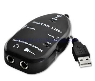 Guitar to USB Interface Link Cable PC Laptop Computer Recording Studio