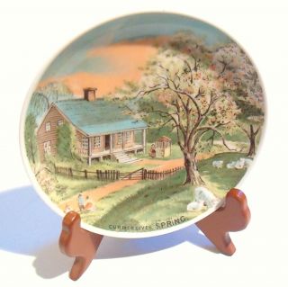 Currier Ives Spring 6 1 4 Decorative Plate Made in Japan