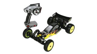 22 2WD 2 4GHz Buggy RTR LOSB0122 Black Free CRC Shorty LiPo New