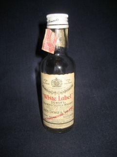Vintage Miniature Liquor Bottle Dewars White Label Scotch Whisky