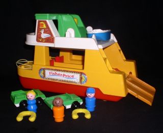 Vintage Fisher Price Little People VHTF 932 Ferry Boat Complete with