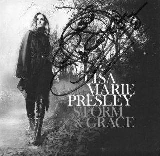 Lisa Marie Presley Signed Storm and Grace CD booklet + SEALED CD auto