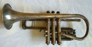 Old Antique Conn Perfected Wonder Cornet for Parts or Repair