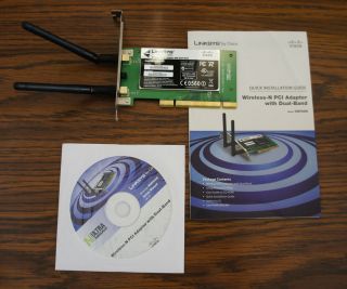 Linksys Wireless N PCI Dual Band High Speed Network Adapter Card