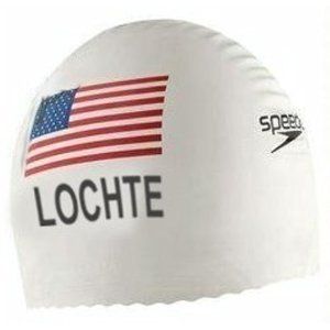 Speedo® Ryan Lochte Latex Swim Cap White Olympics Version