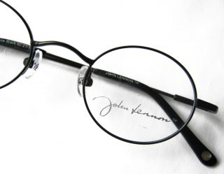 John Lennon JLS214 Oval Round Metal Eyeglasses Matte Black Unisex
