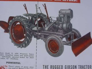 1947 Longmont Co Seattle WA Small Gibson Farm Tractor Poster