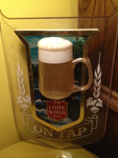 Lone Star Beer Bubbler Bar Sign Vintage Tap Beer Mug