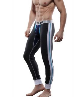 Mens Low Rise Sexy Thermal Underwear Pants Long John 5 Colors