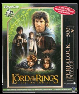 LORD OF THE RINGS TWO TOWERS PERFALOCK POSTER PUZZLE 500 PCS NEW
