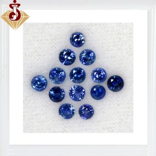 09 cts Natural Top Blue Sapphire Loose Gemstone Round Cut Lot Sri