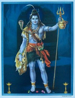Lord Shiva Shiv Shankar Standing Poster 9x11 9793