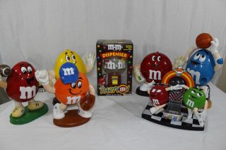 Lot of 7 M M Candy Dispensers