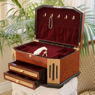 Sonata Handcrafted Wooden Lock Key Jewelry Box
