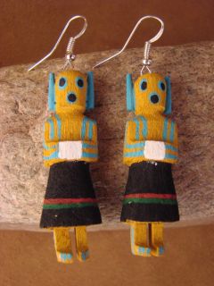 Stick Man Kachina Earrings by Loretta Multine Native American
