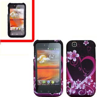 For T Mobile LG myTouch 4G Cover Love Hard Phone Case Screen