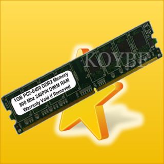 1GB PC6400 DDR2 800 MHz Low Density Memory RAM Desktop
