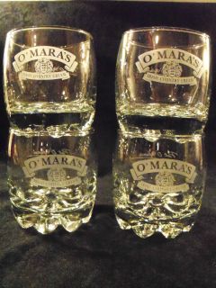 Maras Irish Country Cream Lowball Glasses Tumblers Pat O Mara