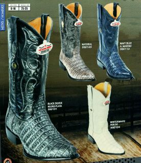 Los Altos Mens Genuine Caiman Tail Leather Western Cowboy Boots J Toe