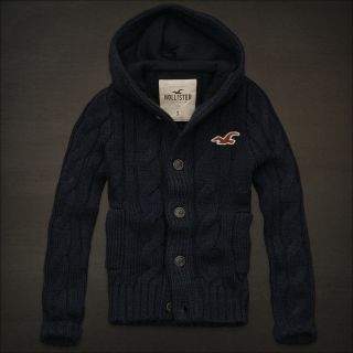 Hollister Abercrombie Mens Wheeler Springs Sweater Hoodie Jacket s M L