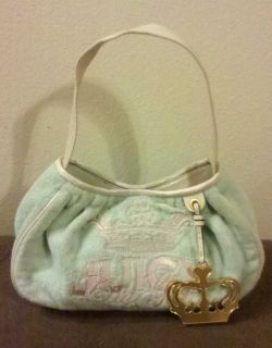 Authentic Juicy Couture Small Mint Cream Gold Handbag Purse Condition