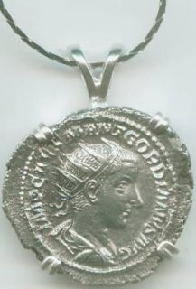 Silver Roman Denarius Coin Teenage Emperor Gordian Goddess Liberalitas
