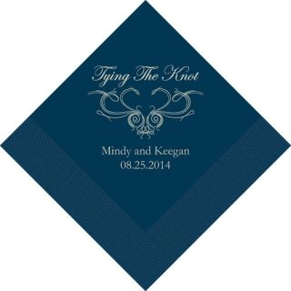 Tying The Knot Western Personalized Wedding Luncheon Napkins