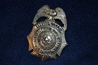 Obsolete Firemens Badge Volunteer Metal Badge Lunenburg Vermont