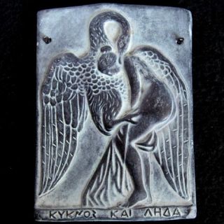 Relief Plaque Wallhanging Leda or Lyda and Swan Greek Mythology