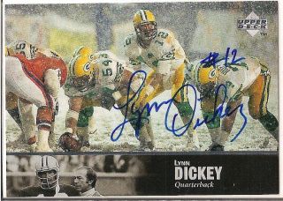 Lynn Dickey Green Bay packers Authentic Signature Upper Deck #AL 100