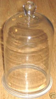 Glass Bell Jar Plant Cloche Dome Cake 10x15 Knob New