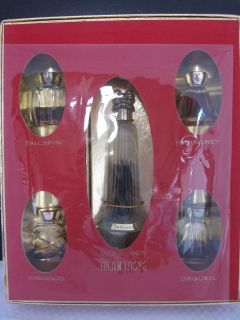 RARE Vintage Lucien Lelong 5 Piece Set Picture Album Perfume Bottles