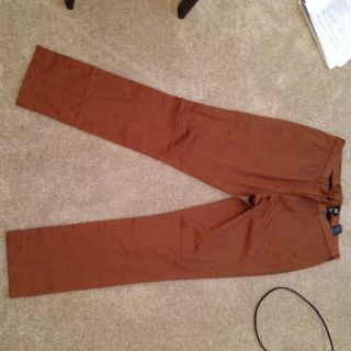 Rust Copper Slim Fit Dress Pants Chinos Slacks 34 H M Khakis