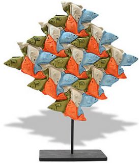 Escher Fish Sculpture Art Graphic Design