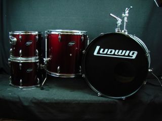 Ludwig Accent Combo 4 Piece Maroon Drum Set