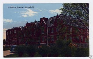 Macomb IL Illinois St Francis Hospital vint Postcard