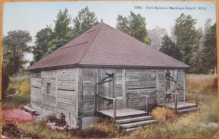 1913 Postcard Fort Holmes Mackinac Island Michigan MI