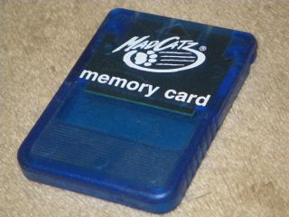 Madcatz PS1 Sony PlayStation Memory Card Blue PS1 PSOne