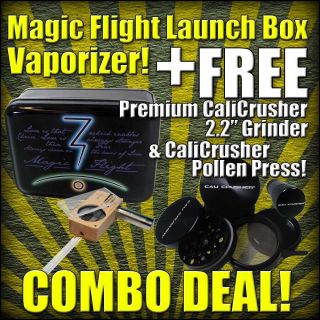 Magic Flight Launch Box™ Vaporizer +CaliCrusher & Pollen Press (V 14