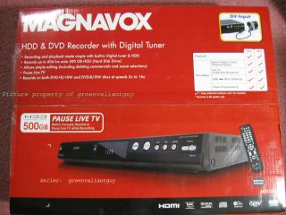 NEW Magnavox 500GB MDR535h/f7 HDD DVR & DVD recorder Digital Tuner